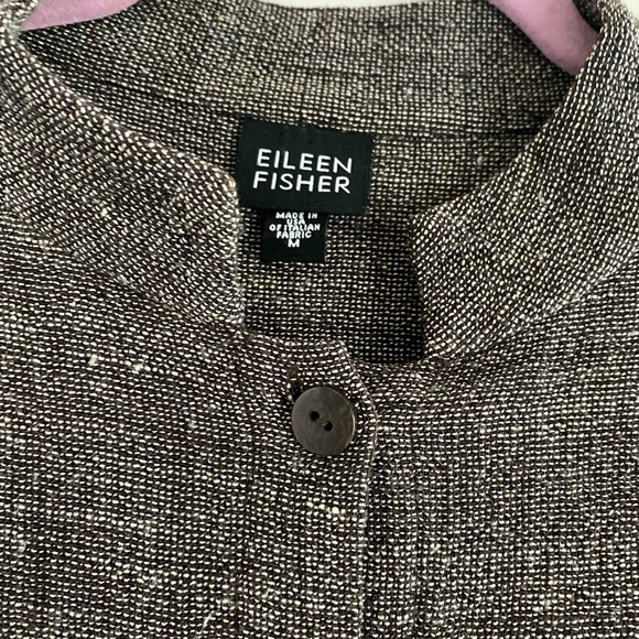 {Eileen Fisher} 🔷 collarless button down - Picture 2 of 4